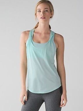 Lululemon Ready & Go Tank Bra Sea Mist Size 4